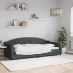 Sofa, tamsiai pilkos spalvos, 90x200cm, audinys