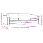Sofa, šviesiai pilkos spalvos, 90x200cm, audinys