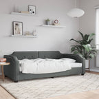 Sofa, tamsiai pilkos spalvos, 90x200cm, audinys
