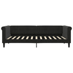 Sofa, juodos spalvos, 90x200cm, aksomas