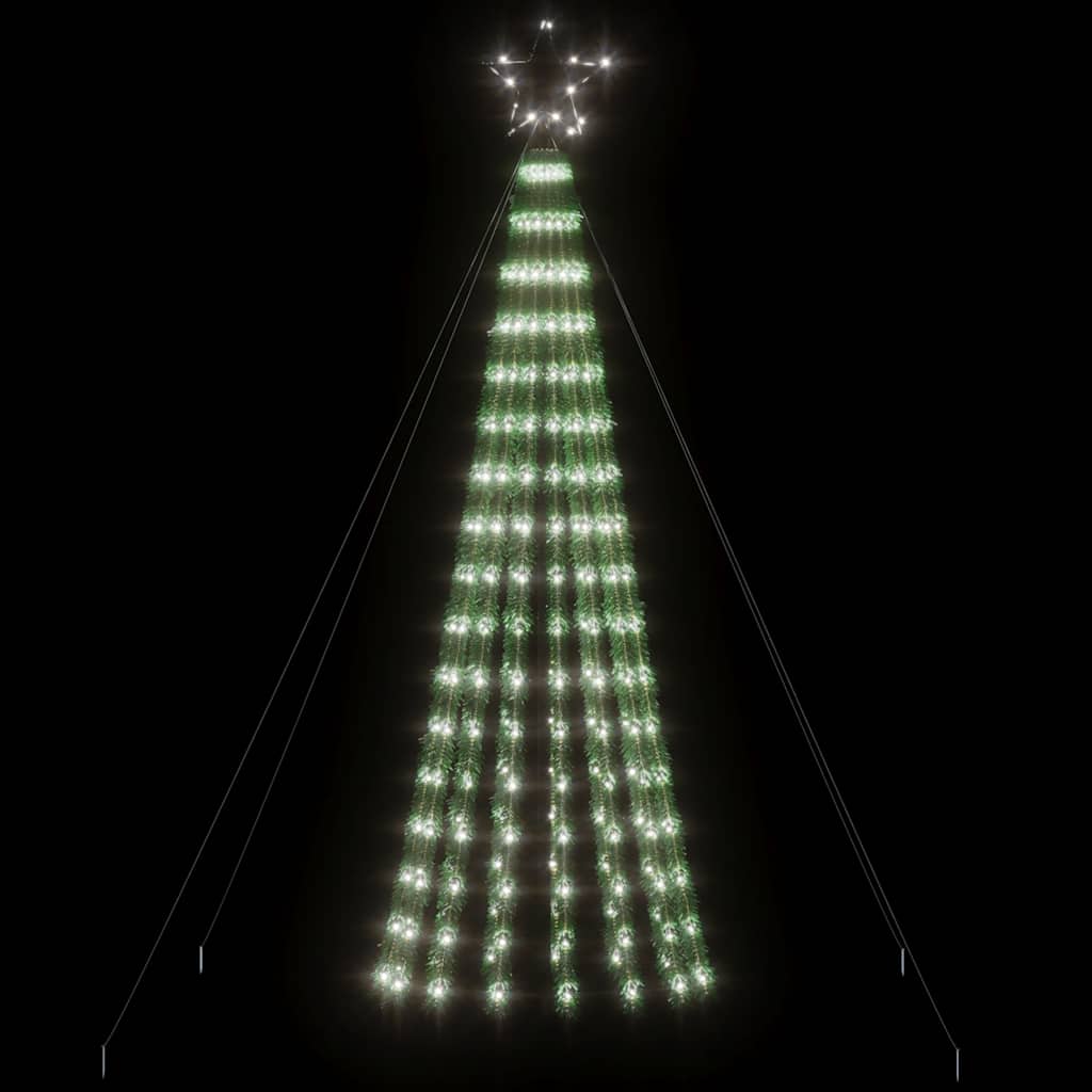 LED Kalėdų eglutė 275 LED Šalta Balta 180 cm