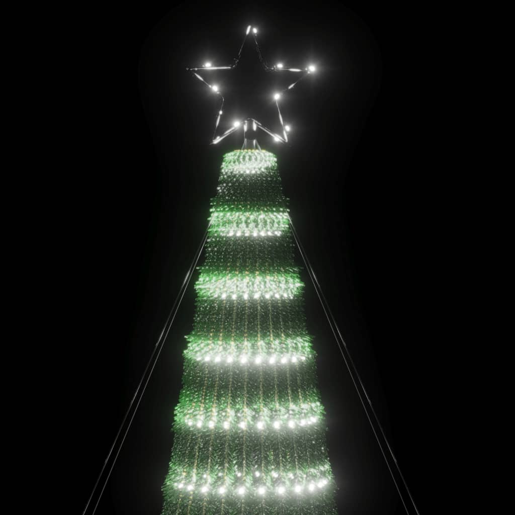 LED Kalėdų eglutė 688 LED Šaltai Balta 300 cm