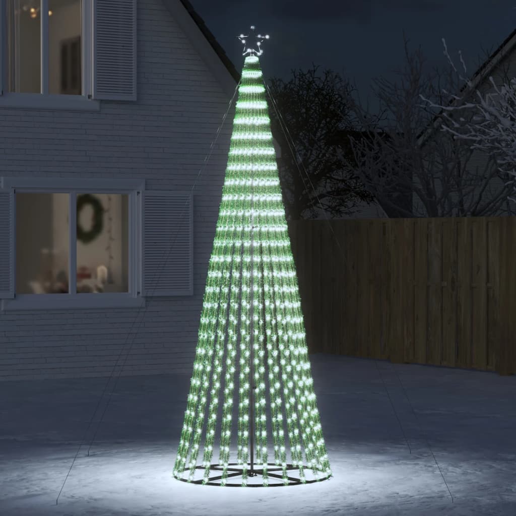 LED Kalėdų eglutė 688 LED Šaltai Balta 300 cm