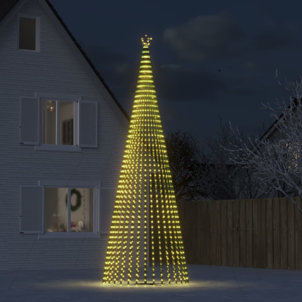LED Kalėdų eglutė 1544 LEDs Šilta Balta 500 cm