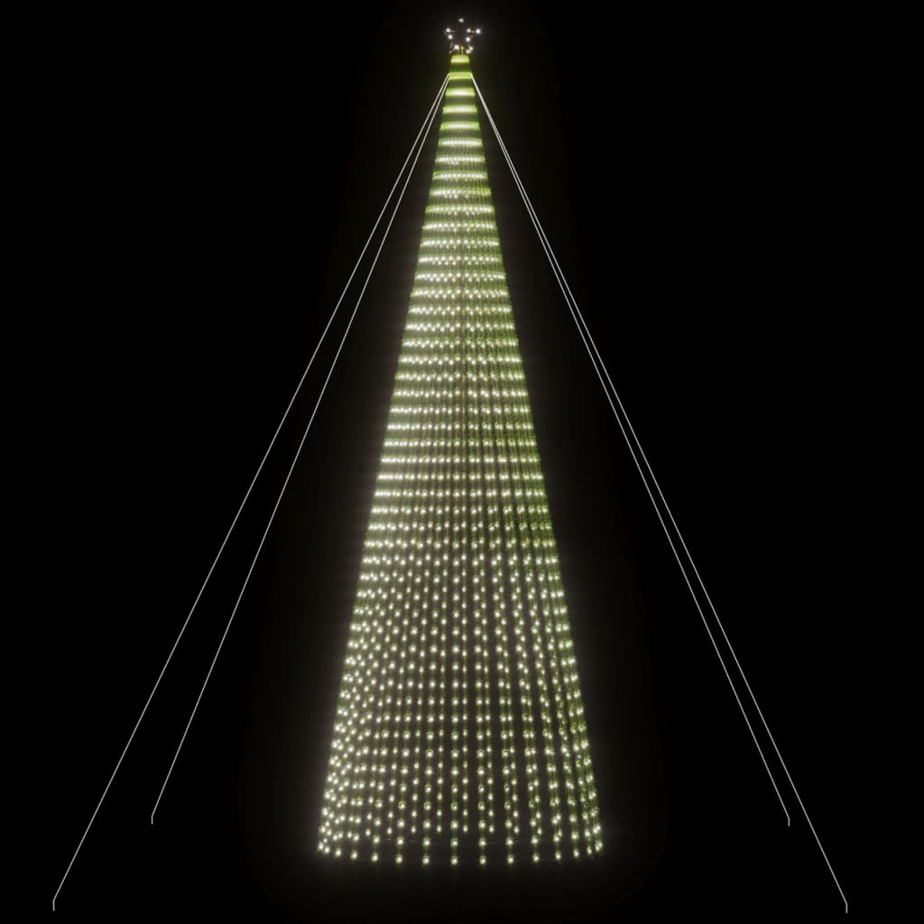 LED Kalėdų eglutė 1544 LED Šaltai Balta 500 cm