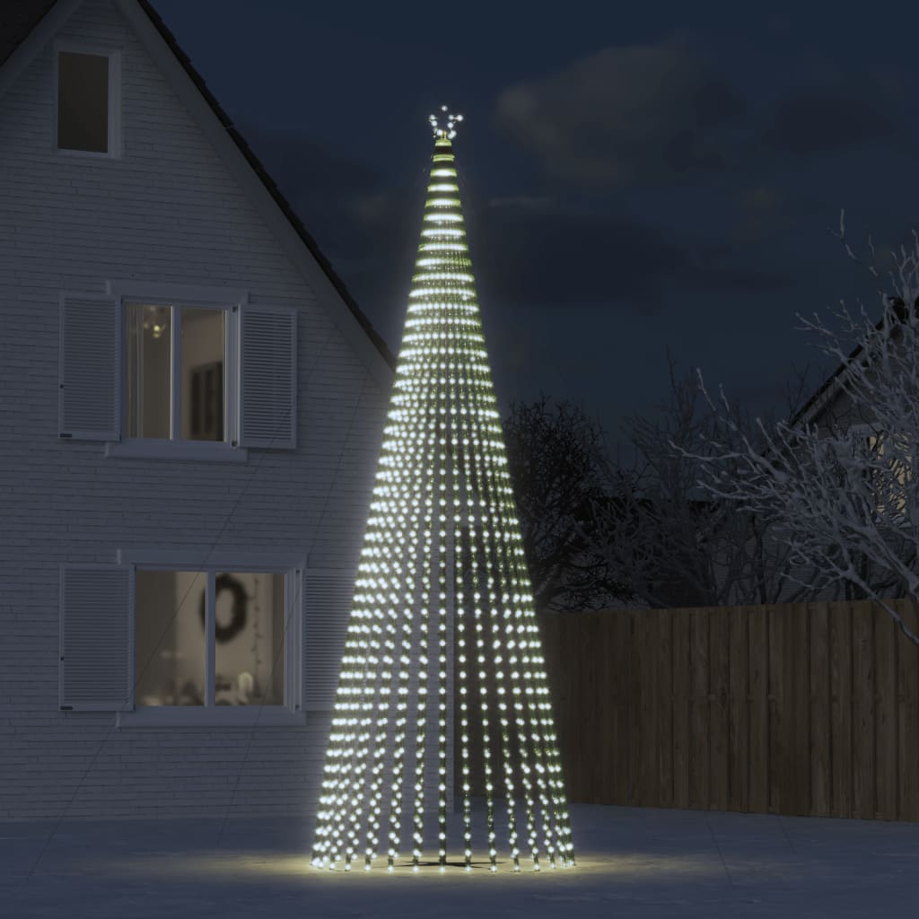LED Kalėdų eglutė 1544 LED Šaltai Balta 500 cm