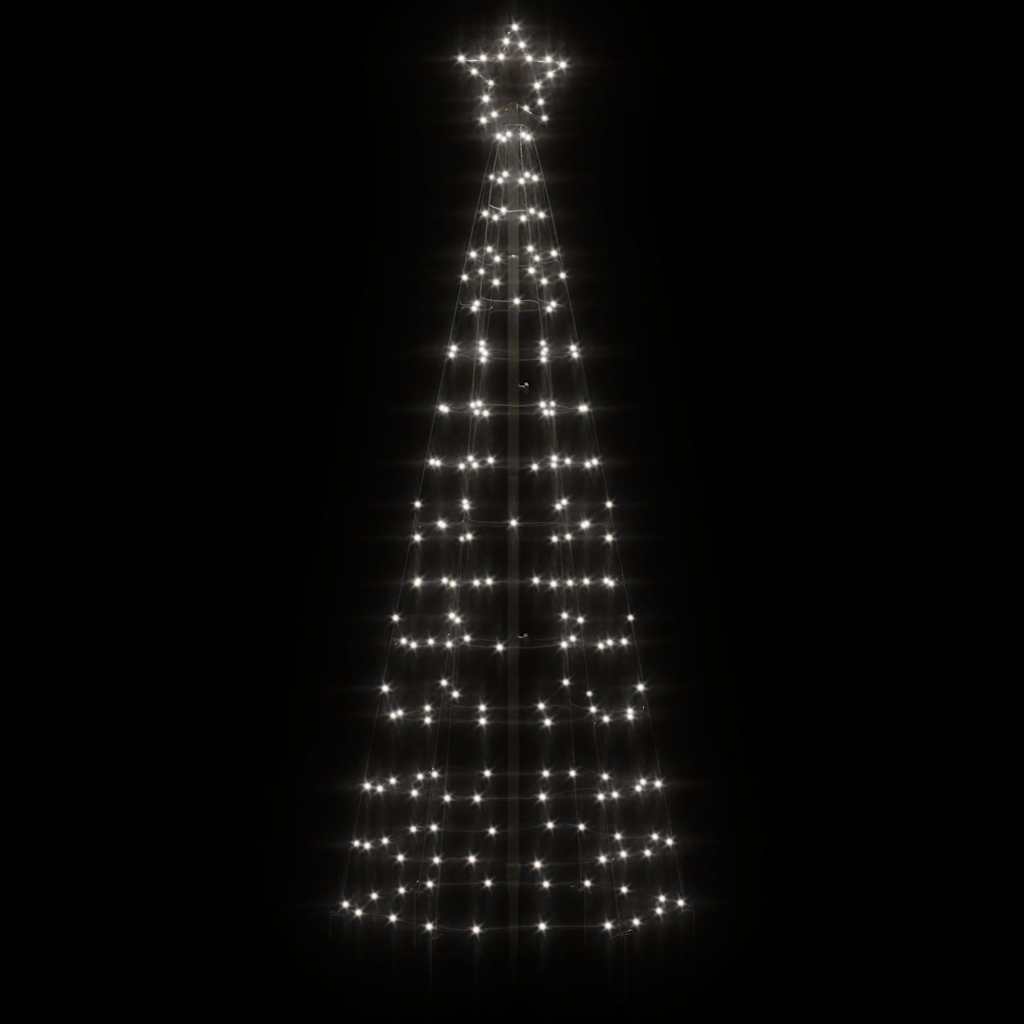 LED Kalėdų eglutė su smaigaliais 220 LED Šalta Balta 180 cm