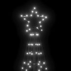 LED Kalėdų eglutė su smaigaliais 220 LED Šalta Balta 180 cm