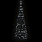 LED Kalėdų eglutė su smaigaliais 570 LED šalta balta 300 cm