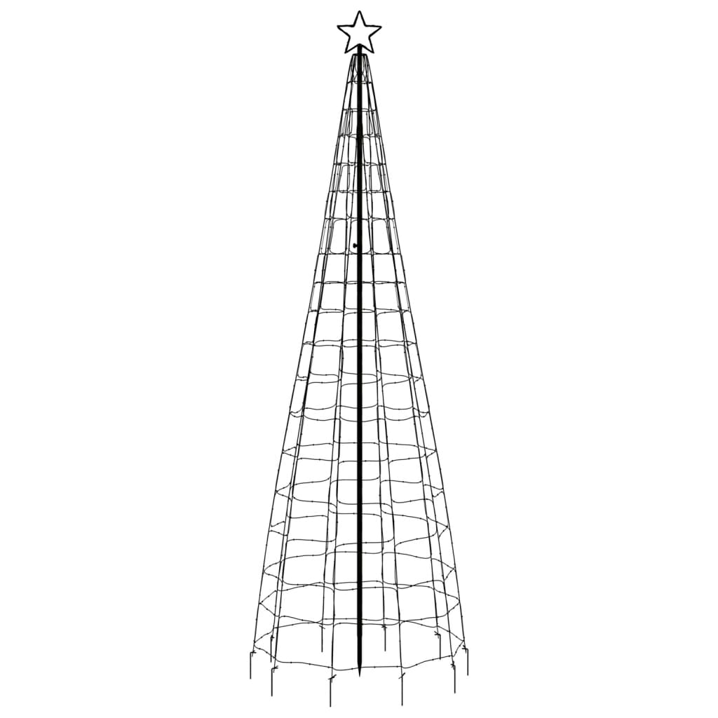 LED Kalėdų eglutė su smaigaliais 570 LED šalta balta 300 cm