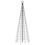 LED Kalėdų eglutė su smaigaliais 570 LED šalta balta 300 cm