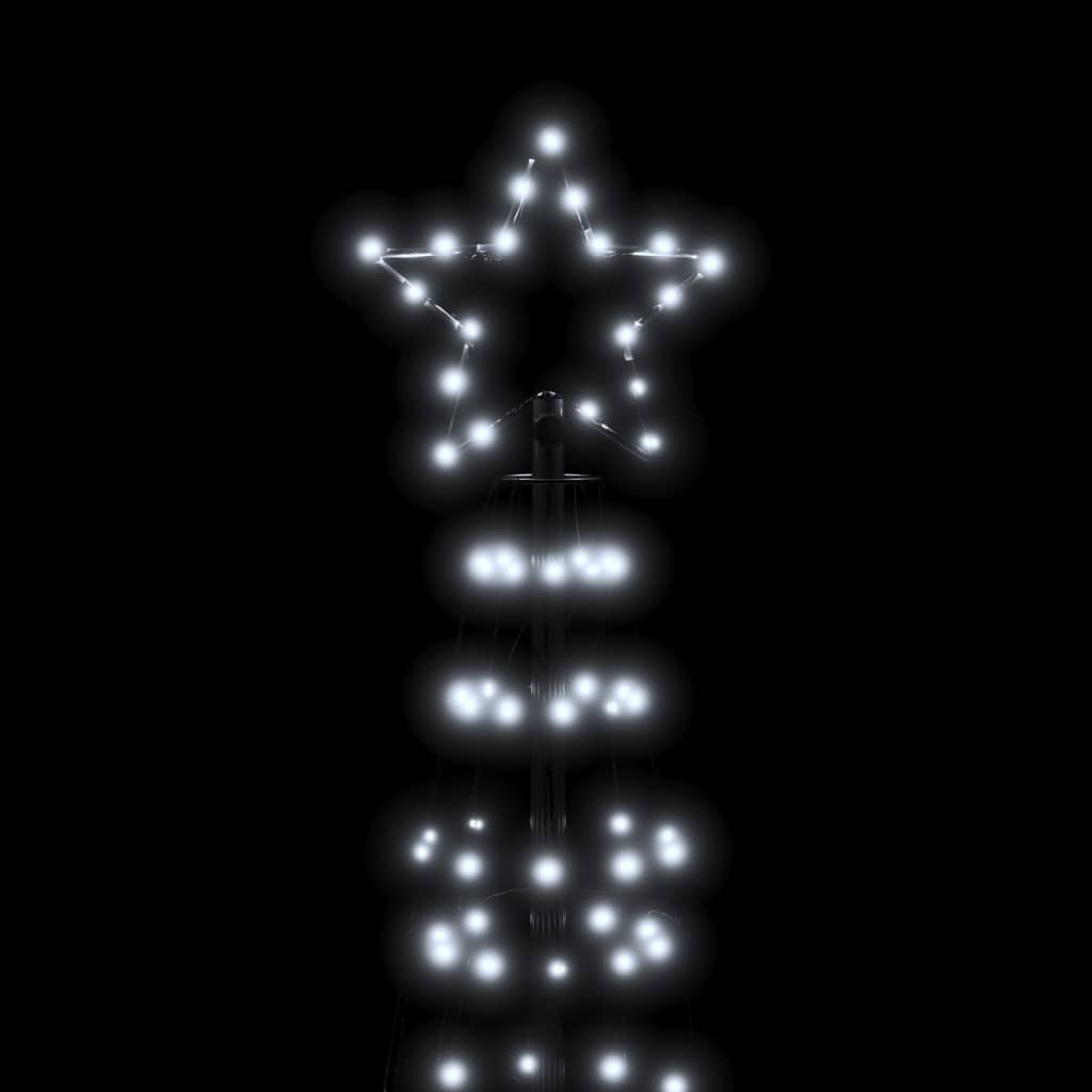 LED Kalėdų eglutė su smaigaliais 570 LED šalta balta 300 cm