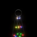 LED Kalėdų eglutė ant vėliavos stiebo 200 LED Spalvingi 180 cm