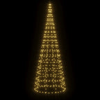 LED Kalėdų eglutė ant vėliavos stiebo 550LED Šiltai balta 300cm