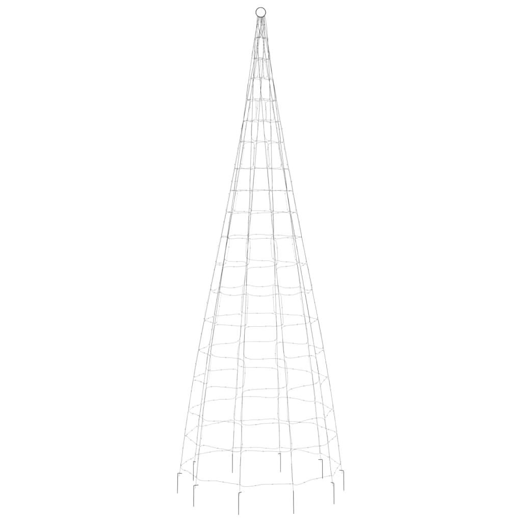 vidaXL LED Kalėdų eglutė ant vėliavos stiebo 550LED Šiltai balta 300cm