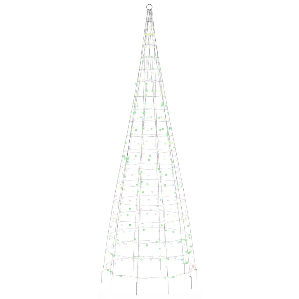 LED Kalėdų eglutė ant vėliavos stiebo 550 LED Spalvingi 300 cm