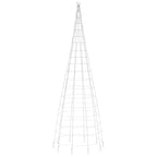 LED Kalėdų eglutė ant vėliavos stiebo 550 LED Spalvingi 300 cm