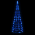 LED Kalėdų eglutė ant vėliavos stiebo 550 LED Mėlyna 300 cm