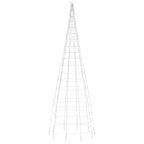 LED Kalėdų eglutė ant vėliavos stiebo 550 LED Mėlyna 300 cm