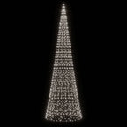 LED Kalėdų eglutė ant vėliavos stiebo 1534 LED šaltai balta