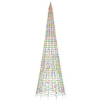 LED Kalėdų eglutė ant vėliavos stiebo 1534 LED Spalvingi 500 cm