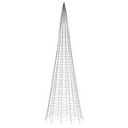 LED Kalėdų eglutė ant vėliavos stiebo 1534 LED Spalvingi 500 cm