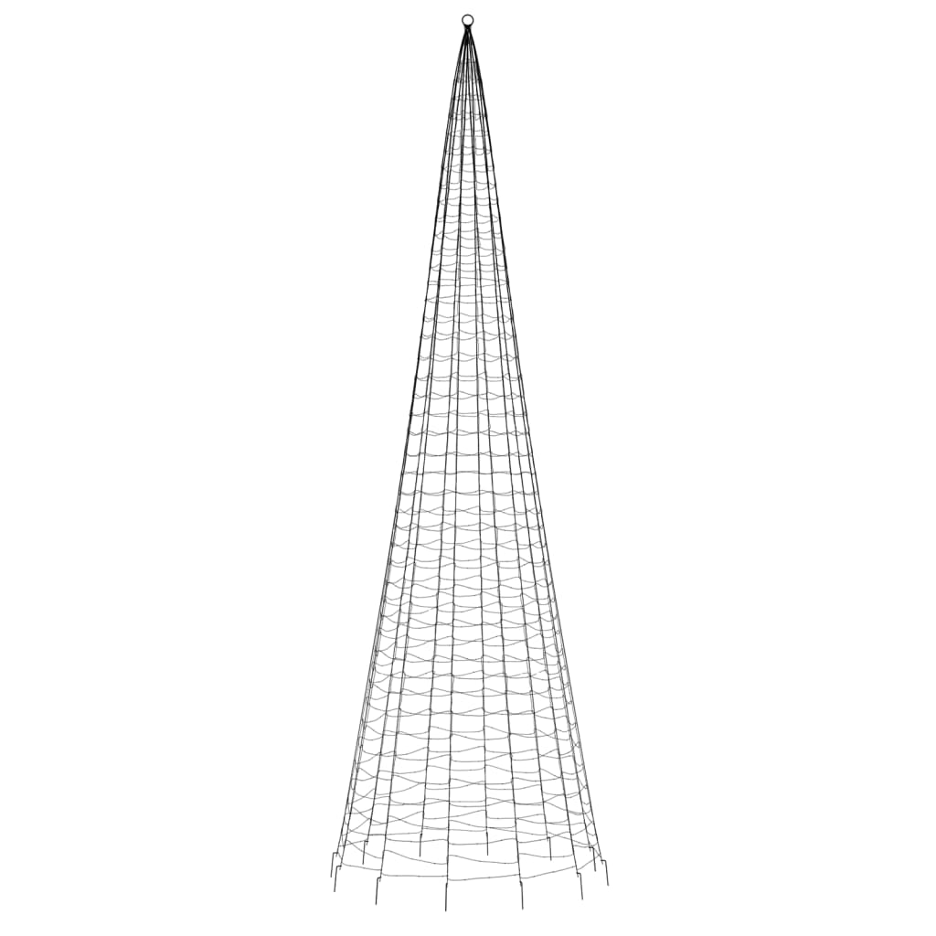LED Kalėdų eglutė ant vėliavos stiebo 1534 LED Spalvingi 500 cm
