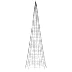 LED Kalėdų eglutė ant vėliavos stiebo 1534 LED Mėlyna 500 cm