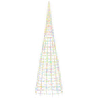 LED Kalėdų eglutė ant vėliavos stiebo 3000 LED Spalvingi 800 cm