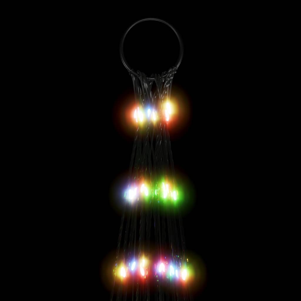 LED Kalėdų eglutė ant vėliavos stiebo 3000 LED Spalvingi 800 cm