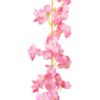 Kalėdinės gėlių girliandos, 6vnt., tamsiai rožinės, 180cm