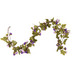 Kalėdinės gėlių girliandos, 6vnt., šviesiai violetinės, 215cm