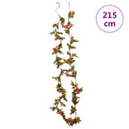 Kalėdinės gėlių girliandos, 6vnt., rožių spalvos, 215cm