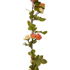 Kalėdinės gėlių girliandos, 6vnt., saulėlydžio raudonos, 215cm