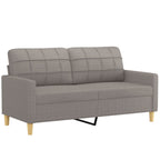 Dvivietė sofa su pagalvėlėmis, taupe spalvos, 140cm, audinys