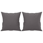 Dvivietė sofa su pagalvėlėmis, pilka, 140cm, dirbtinė oda