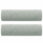 Dvivietė sofa su pagalvėlėmis, šviesiai pilka, 120cm, aksomas