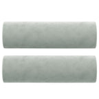 Dvivietė sofa su pagalvėlėmis, šviesiai pilka, 140cm, aksomas