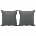 Dvivietė sofa su pagalvėlėmis, tamsiai pilka, 140cm, audinys