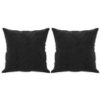 Dvivietė sofa su pagalvėlėmis, juodos spalvos, 120cm, aksomas