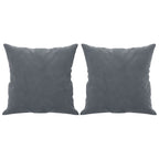 Dvivietė sofa su pagalvėlėmis, tamsiai pilka, 140cm, aksomas