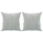 Trivietė sofa su pagalvėlėmis, šviesiai pilka, 180cm, aksomas