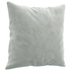 Trivietė sofa su pagalvėlėmis, šviesiai pilka, 180cm, aksomas