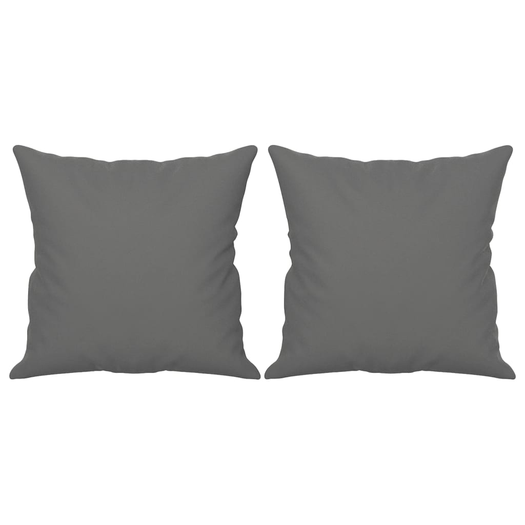 Trivietė sofa su pagalvėmis, pilka, 180cm, mikropluošto audinys