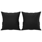 Dvivietė sofa su pagalvėlėmis, juoda, 120cm, dirbtinė oda
