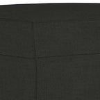 Trivietė sofa su pakoja, juodos spalvos, 180cm, audinys