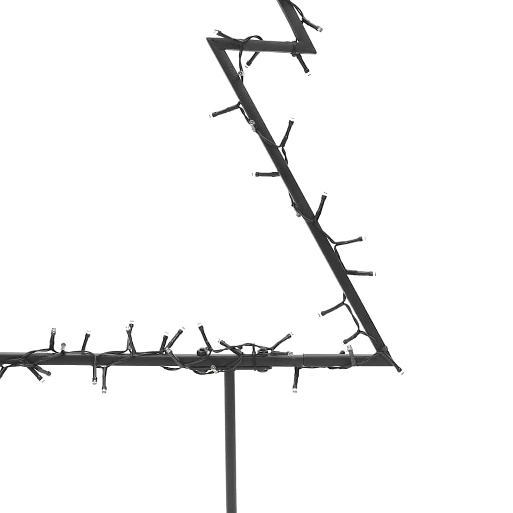 vidaXL Kalėdinė šviečianti dekoracija eglutė su smaigais, 115LED, 90cm