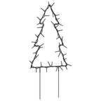 Kalėdinės dekoracijos eglutės su smaigais, 3vnt., 50LED, 30cm