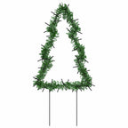 Kalėdinės dekoracijos eglutės su smaigais, 3vnt., 50LED, 30cm