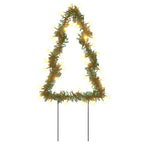 Kalėdinės dekoracijos eglutės su smaigais, 3vnt., 50LED, 30cm
